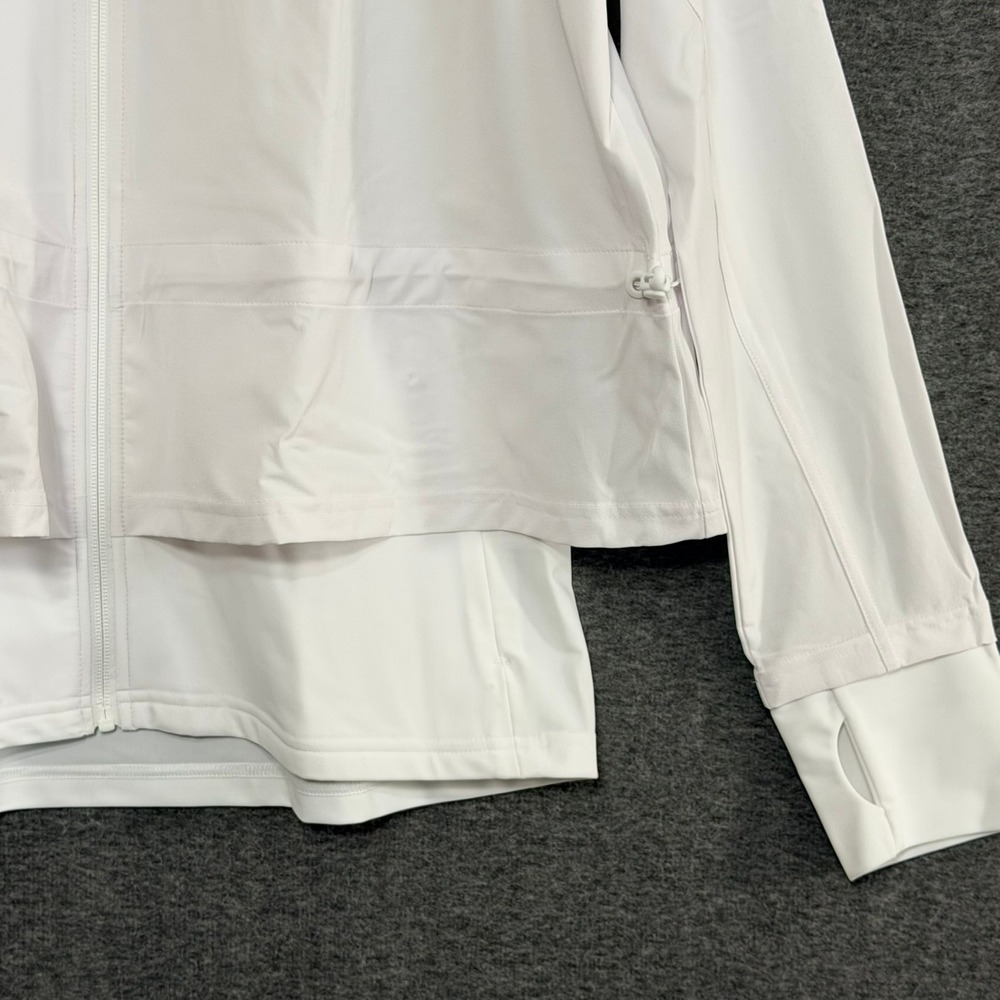 Sweaty Betty Womens Fast Lane Running Jacket L White Water Resistant Athleisure - Picture 12 of 13